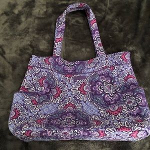 Vera Bradley Zip-Top Purple Tote - New